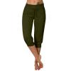 Womens Cargo Capris Summer Casual Drawstring High Waisted Hiking Pants Lightweight Capri Pants with Pockets Loose Fit Casual Capri Pants Dressy Ladies Baggy Cargo Pants view 1