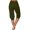 Womens Cargo Capris Summer Casual Drawstring High Waisted Hiking Pants Lightweight Capri Pants with Pockets Loose Fit Casual Capri Pants Dressy Ladies Baggy Cargo Pants view 3