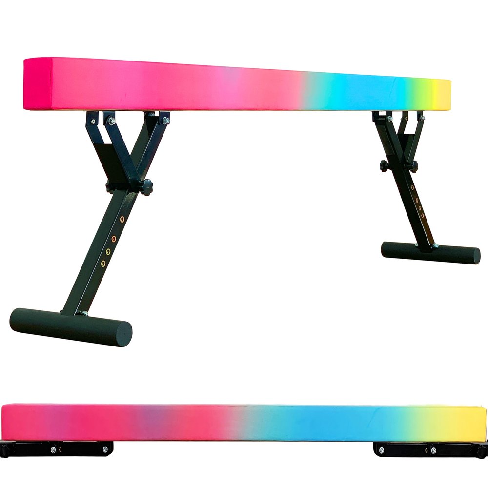 MARFULA Adjustable Balance Beam 8 ft Gymnastic Beam Adjustable Height for Kids and Teenage of All Gymnastic Levels, Gymnastic Training Beam Gymnastic Equipment for Athlete Home and Club Use