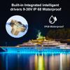 JXOFROAD IP68 Underwater 1/2" NPT Boat Drain Plug Light with APP&RF Control, 120 Beam Angle,40W,4000LM, Anti-corrosion & Smart Cooling System Marine Boat Led Light for Boat Pool Yacht FishingBlue view 3
