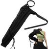 Adjustable Cropped Top With One Shoulder And Buckle, Femme Rave Cargo Crop, Choker And Long Sleeve Design