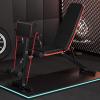 clinmday Adjustable Weight Benches Multi-Function Workout Benches for Home Gym, Workout Benches, Foldable Incline Decline Flat Exercise Benches for Full Body Strength Training Load 600LBS Red Black view 4