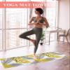 Futuregrace Yoga Towel with Corner Pockets Yellow Willow Leaves Plant Leaf Sweat Absorbent Lightweight Soft Yoga Blanket 26"x70" Hot Yoga Towels for Gym Fitness Workout view 2