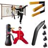 Elitix Wing Chun Dummy Spring Practice Kung Fu Punching Kicking Equipment, Hand Leg Martial Arts Training Stand for Fence, Wall Mount Taekwondo Replace Arms for Heavy Bag view 1