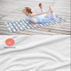 Futuregrace Yoga Towel with Corner Pockets Nautical Anchor Anchor Stripes Blue Sweat Absorbent Lightweight Soft Yoga Blanket 26"x74" Hot Yoga Towels for Gym Fitness Workout view 4
