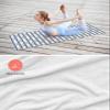 Futuregrace Yoga Towel with Corner Pockets Nautical Anchor Blue Anchor Stripes Sweat Absorbent Lightweight Soft Yoga Blanket 26"x74" Hot Yoga Towels for Gym Fitness Workout view 4
