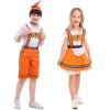 KAGAYD Kids Boys Oktoberfest Costum Embroidery Shirts Shorts Bavarian German Beer Festival Halloween Party Outfits (B-Orange, 12-14 Years) view 1