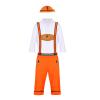 KAGAYD Kids Boys Oktoberfest Costum Embroidery Shirts Shorts Bavarian German Beer Festival Halloween Party Outfits (B-Orange, 12-14 Years) view 3