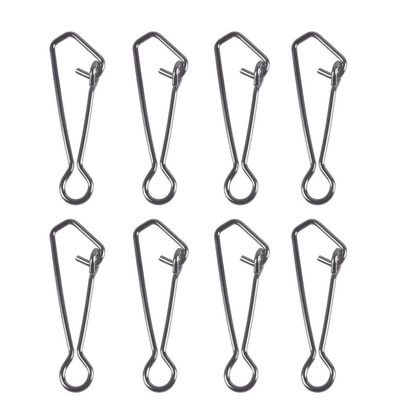 Cuoyuqie 100pcs Fishing Hooked Snap Swivel Clip Wire Leader Sinker Lure Connector 22lb-120lb (2# 18mm 100pcs)