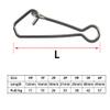 Cuoyuqie 100pcs Fishing Hooked Snap Swivel Clip Wire Leader Sinker Lure Connector 22lb-120lb (2# 18mm 100pcs) view 2