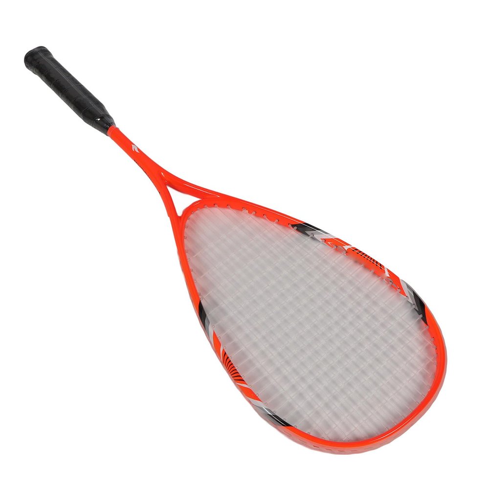 POENVFPO Lightweight Squash Racket, with Sturdy Strings, Large Appearance Area | Shock Absorption, Nylon Material for Gym | School Playgrounds (Orange)