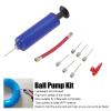 Ball Pump Kit - Portable Ball Pump with 6 Metal Needle, 1 Plastic Cone Nozzle and Hose for Soccer Basketball Football Volleyball Water Polo Rugby Exercise Sports Ball Balloon view 3