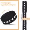 BENECREAT 5 Yards Polycotton Webbing, 1-1/2 inch Wide Flat Webbing with Arrow Pattern for Tote Bag Handles view 2