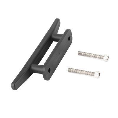 1pc Black Nylon Boat Cleat,Rope Cleat Kayak Boat Dock Cleats,2 Hole Open Anchor Base with Screws Accessory for Marine, Deck, Nautical Decor