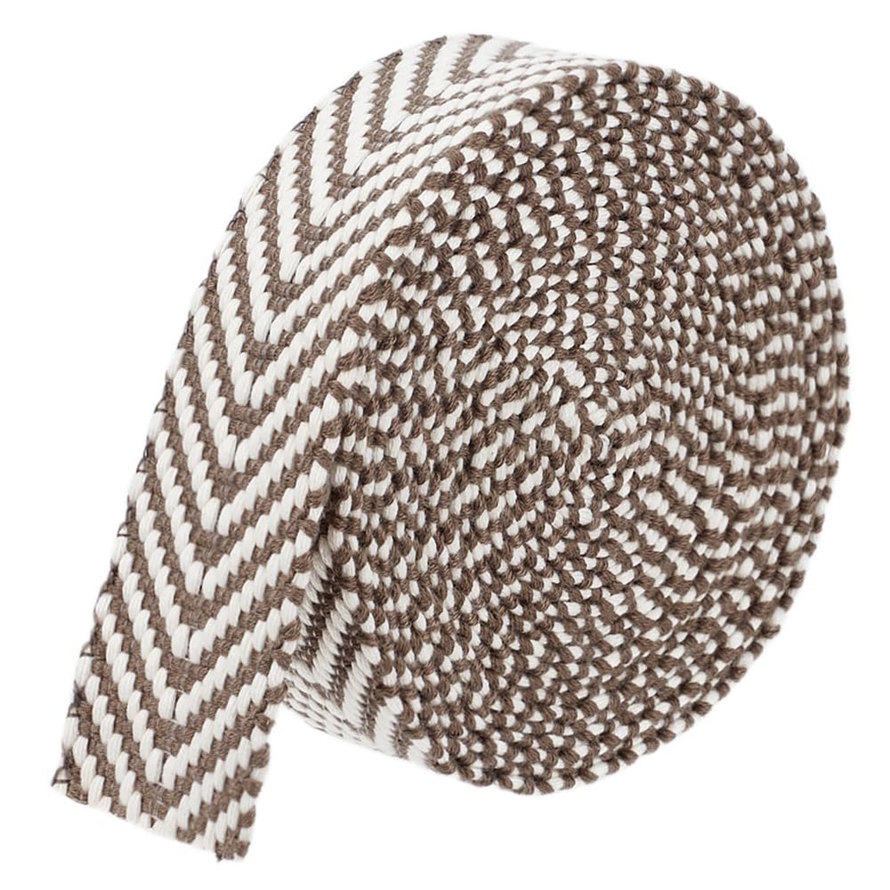 BENECREAT 5 Yards Polycotton Webbing, 1-1/2 inch Wide Olive Jacquard Ribbons, Flat Jacquard Webbing with Arrow Pattern for Tote Bag Handles, Fabric Tape