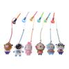 Xnferty 6PCS Golf Rings Golf Tee Hanger, 5.91IN Random Color Golf Tee Hanger Cartoon Plastic Anti Lost Golf Tee Rings with Strap Golf Tee Holder for Golf Practice for Golfer Colorful Golf(Blue + gray) view 1