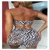 YJKJHAIG Sexy Bikini Set 2024 Swimsuit Women Solid Color Push Up Three-Piece Beach Dress Swimwear(Color:Blackandwhitestripes,Size:Medium) view 4