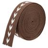 BENECREAT 5 Yards Polycotton Webbing, Coconut Brown Jacquard Webbing, 1-1/2 inch Wide Flat Webbing with Arrow Pattern for Webbing Bag Handles, Tote Bag Webbing, Fabric Tape view 1