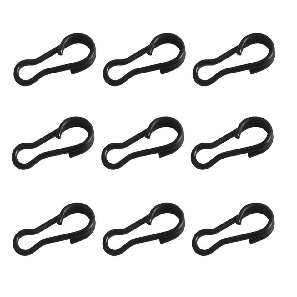 Cuoyuqie 100pcs 12mm Swivel Snap Clip Quick Link Change Bass Perch Panfish Fishing Flexi Ring Rig