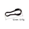 Cuoyuqie 100pcs 12mm Swivel Snap Clip Quick Link Change Bass Perch Panfish Fishing Flexi Ring Rig view 2