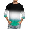 3/4 Sleeve Shirt Men Baseball Jersey Men Raglan Casual Big and Tall Active Workout Loose Fit Top Comfort Crewneck Shirts Solid Slim Fit Half Sleeve T Shirts view 1