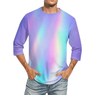 3/4 Sleeve Shirt Men Baseball Jersey Men Raglan Casual Big and Tall Active Workout Loose Fit Top Comfort Crewneck Shirts Solid Slim Fit Half Sleeve T Shirts
