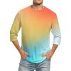 3/4 Sleeve Shirt Men Baseball Jersey Men Raglan Casual Big and Tall Active Workout Loose Fit Top Comfort Crewneck Shirts Solid Slim Fit Half Sleeve T Shirts view 1