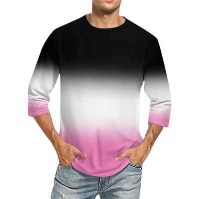 3/4 Sleeve Shirt Men Baseball Jersey Men Raglan Casual Big and Tall Active Workout Loose Fit Top Comfort Crewneck Shirts Solid Slim Fit Half Sleeve T Shirts