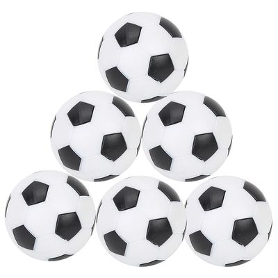POCREATION Table Soccer Footballs Replacement Mini Black White Plastic Football for Desk Home Enthusiasts 4Pcs 6Pcs 32mm 1.26in (6PCS)