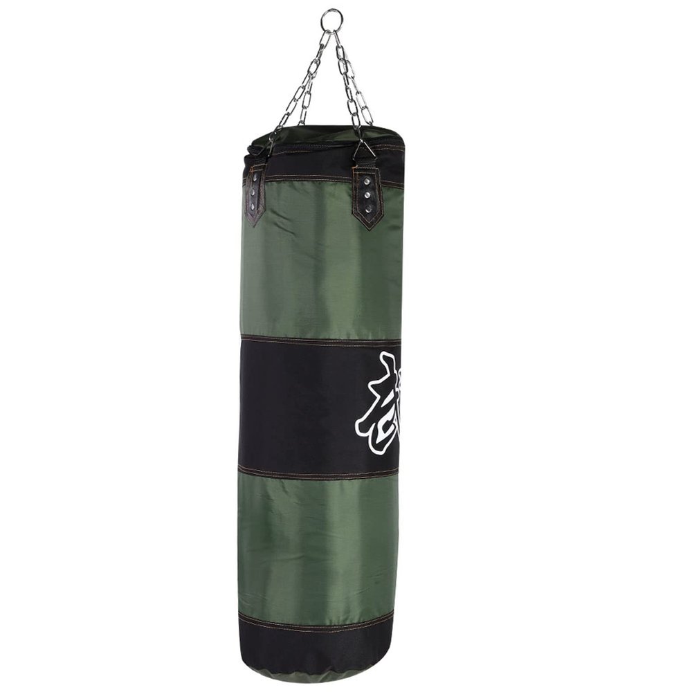 Punching Bag, Heavy Boxing Bag with Hook, Empty Kickboxing Bag for Training at Home or Gym Adults Kids(120cm-green)