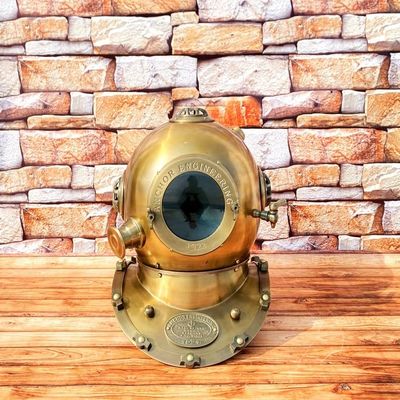Anchor Engineer Diving Helmet Scuba Gear for Deep Sea Divers, Collectible Maritime Memorabilia and Authentic Naval History, Replica Helmet 18 Inch