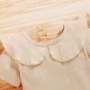 AMIMOJY Daily Deals Girls Sunflower Baby Clothes Summer Dresses Cotton Ruffle Short Sleeve Tops Floral Prints Bow Shorts Cute Outfit Set Cute Baby Girl Clothes for Winter, 18-24 Months, 03-beige view 4