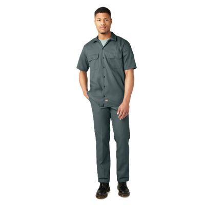 Dickies Short Sleeve Work Shirt, Lincoln Green, 2X