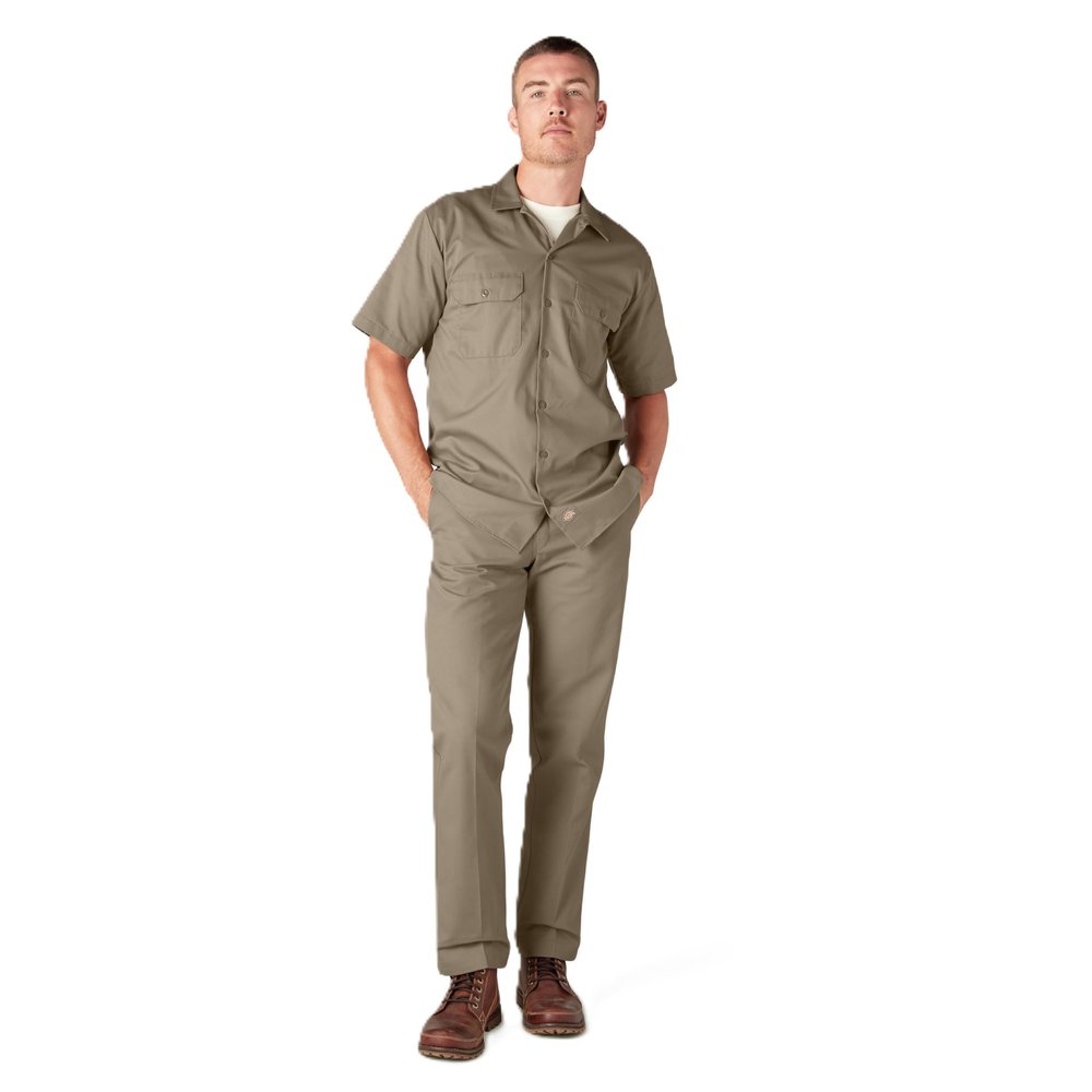 Dickies Short Sleeve Work Shirt, Desert Sand, L
