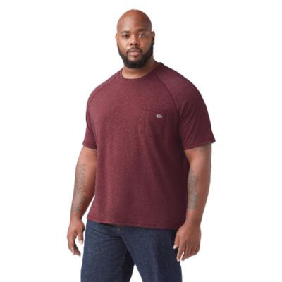Dickies Cooling Short Sleeve Pocket T-Shirt, Burgundy Heather, L
