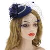 Fascinator Hat, Pillbox Hats for Women, Derby Hat for Women, Tea Party Hats, Feather Flower Pearls Hair Clip Headwear Veil view 2