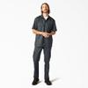 Dickies Flex Relaxed Fit Short Sleeve Work Shirt, Charcoal, M view 2