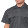 Dickies Flex Relaxed Fit Short Sleeve Work Shirt, Charcoal, M view 3