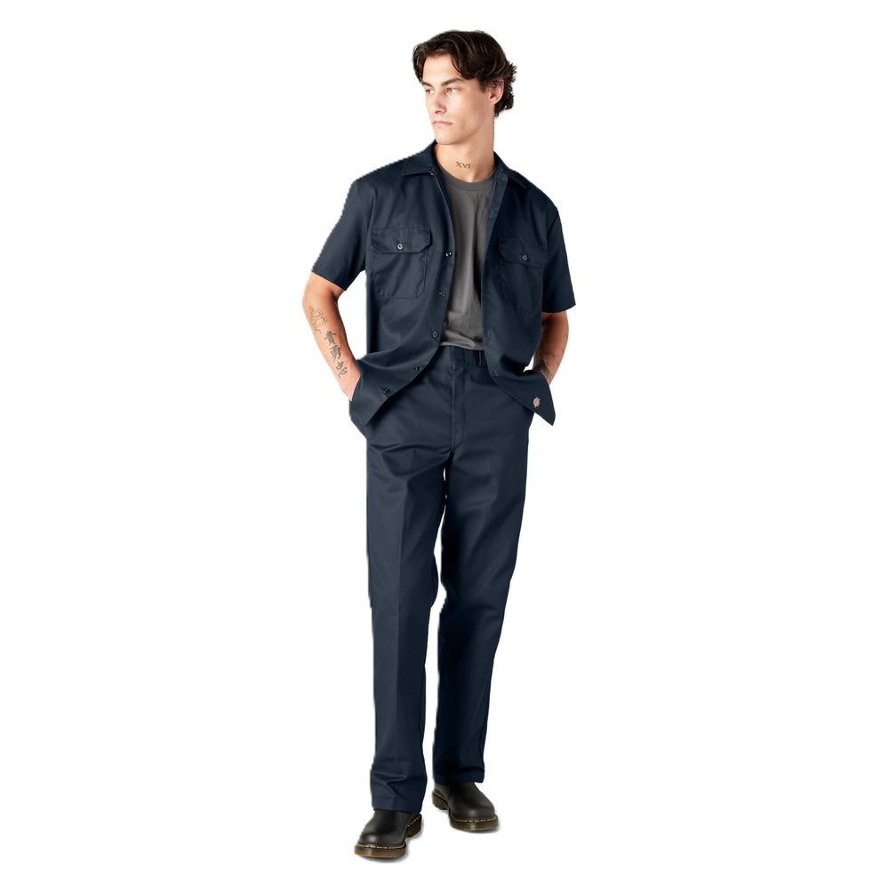 Dickies Short Sleeve Work Shirt, Dark Navy, 3T
