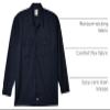 Dickies Flex Relaxed Fit Long Sleeve Work Shirt, Dark Navy, M view 3