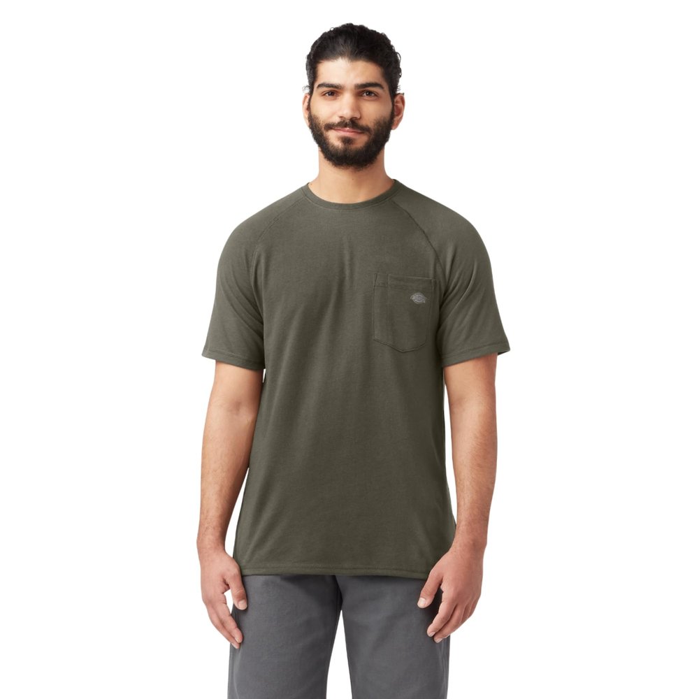 Dickies Cooling Short Sleeve Pocket T-Shirt, Moss Green, L