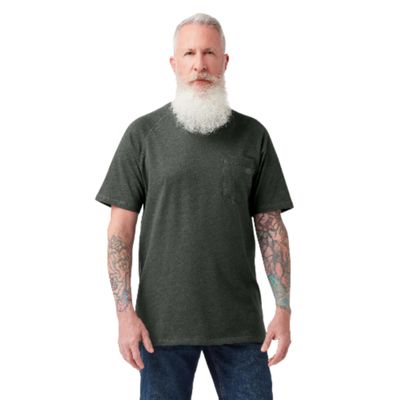 Dickies Cooling Short Sleeve Pocket T-Shirt, Hunter Green Heather, 2T