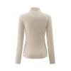 Kindcall Womens Slim Fitted Mock Turtleneck Tops Long Sleeve Lightweight Base Layer Shirts (Beige1, Medium) view 2