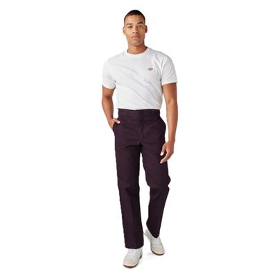 Dickies Original 874 Work Pants, Maroon, 38 32