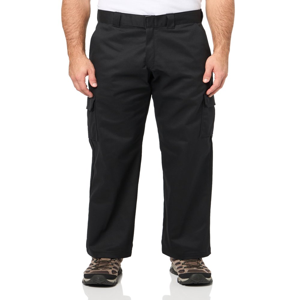 Dickies Relaxed Fit Cargo Work Pants, Black, 36 30