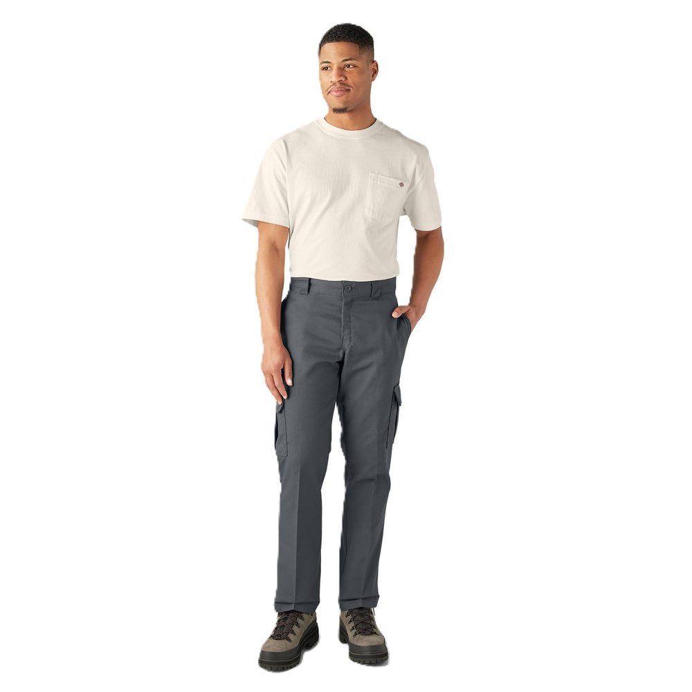 Dickies Flex Regular Fit Cargo Pants, Charcoal, 32 32