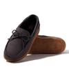Dearfoams Men's Pierce Microsuede Moc with Tie, Pavement, 13-14 view 3