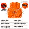 Klarny Outdoors Blaze Camo Orange Hunting Vest with Buckle - High-Visibility Ultra-Quiet | Waterproof Deer & Bow Hunting Gear Game Vest, Size XL view 2