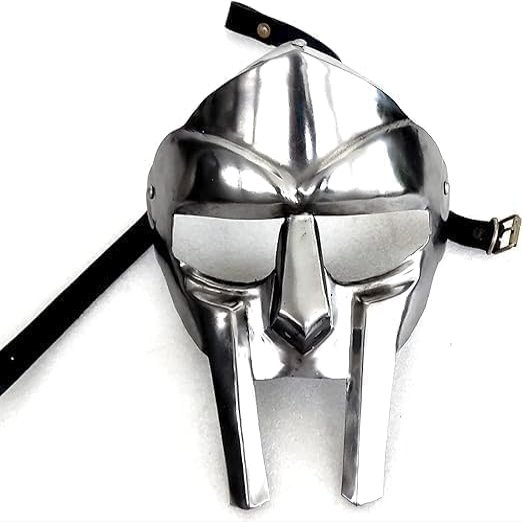 JAMSIBLE INDIA MF Doom Gladiator Face Mask Fantasy Party Costume Roman Gladiators Arena Maximus Helmet Movie Viking Prop Gladiator Mask, As Show in Picture
