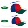 Framendino, 2 Pack Detachable Propeller Top Hat Adult Rainbow Helicopter Baseball Cap Green 2 Sizes view 2